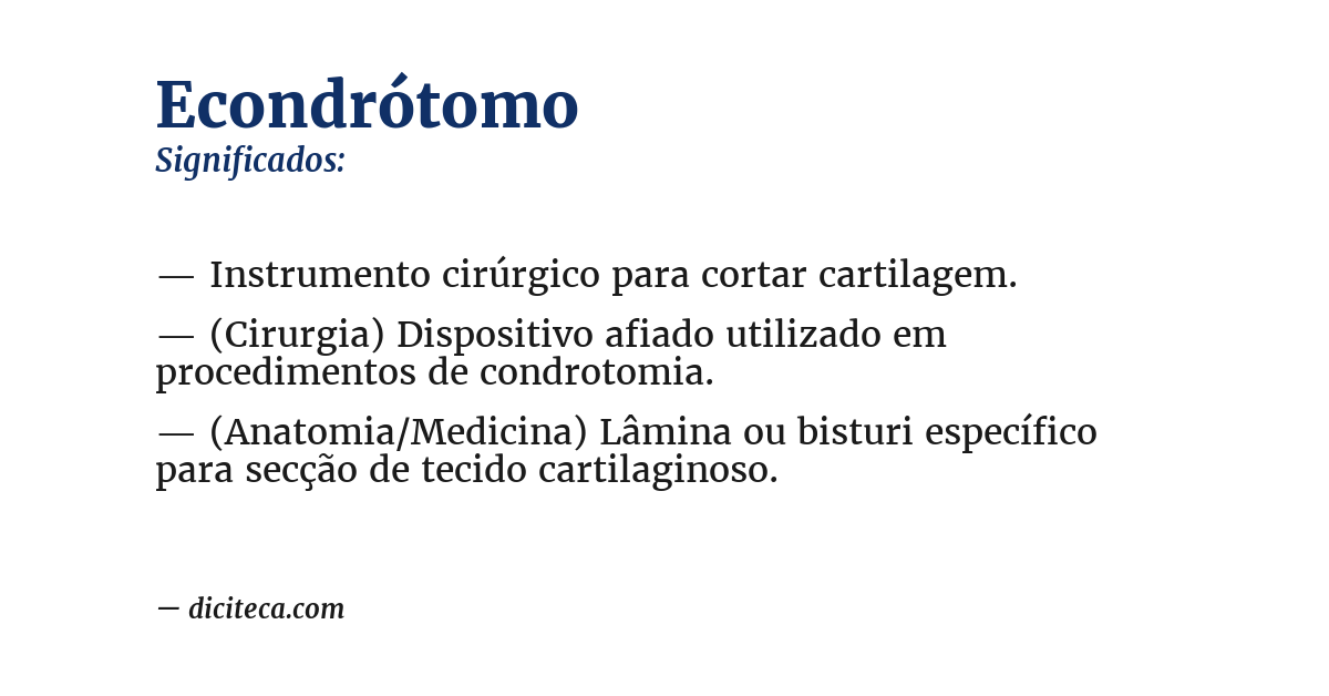 Significado de econdrótomo