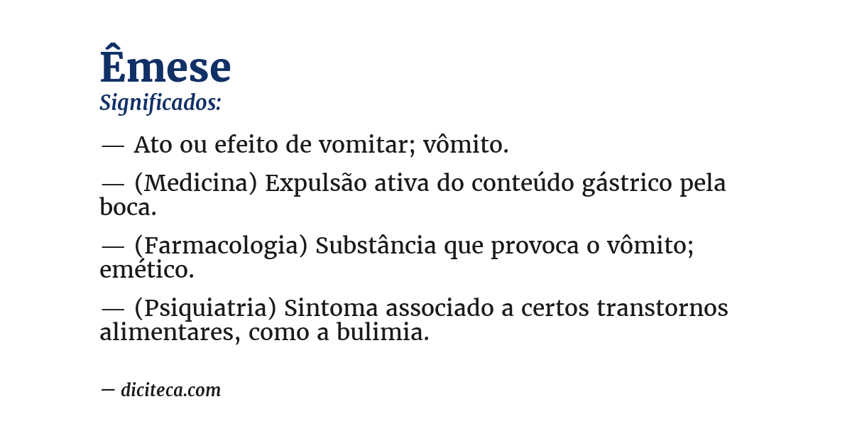 Significado de êmese