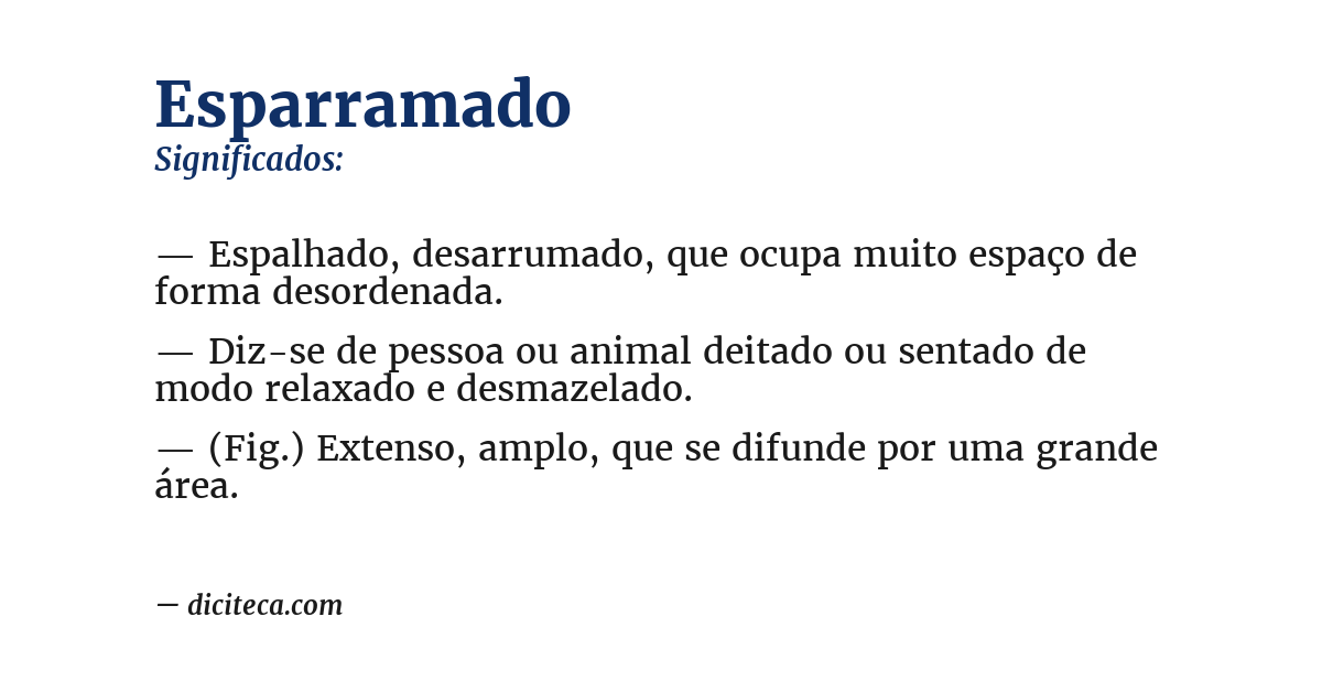 Significado de esparramado