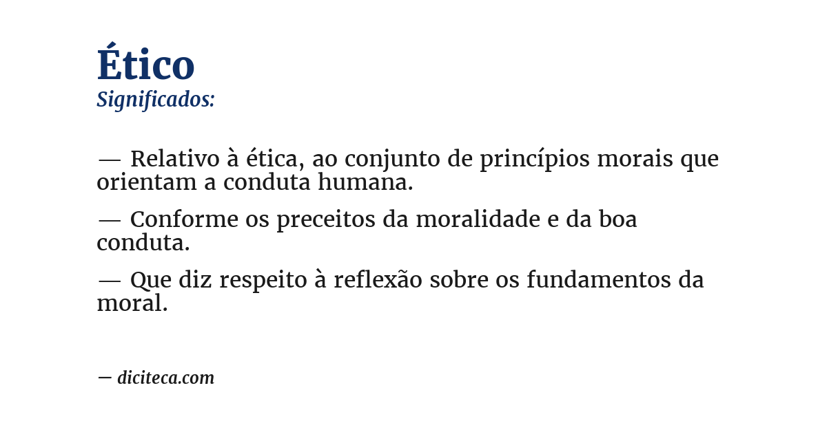 Significado de ético