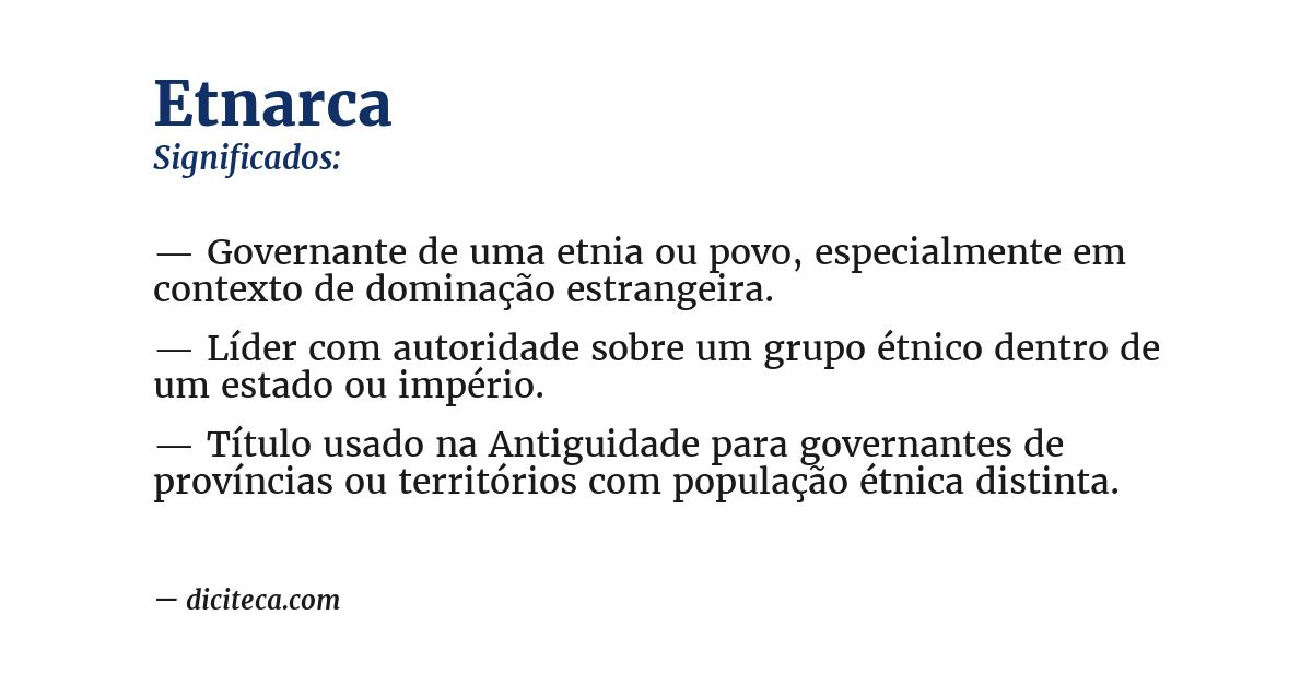 Significado de etnarca
