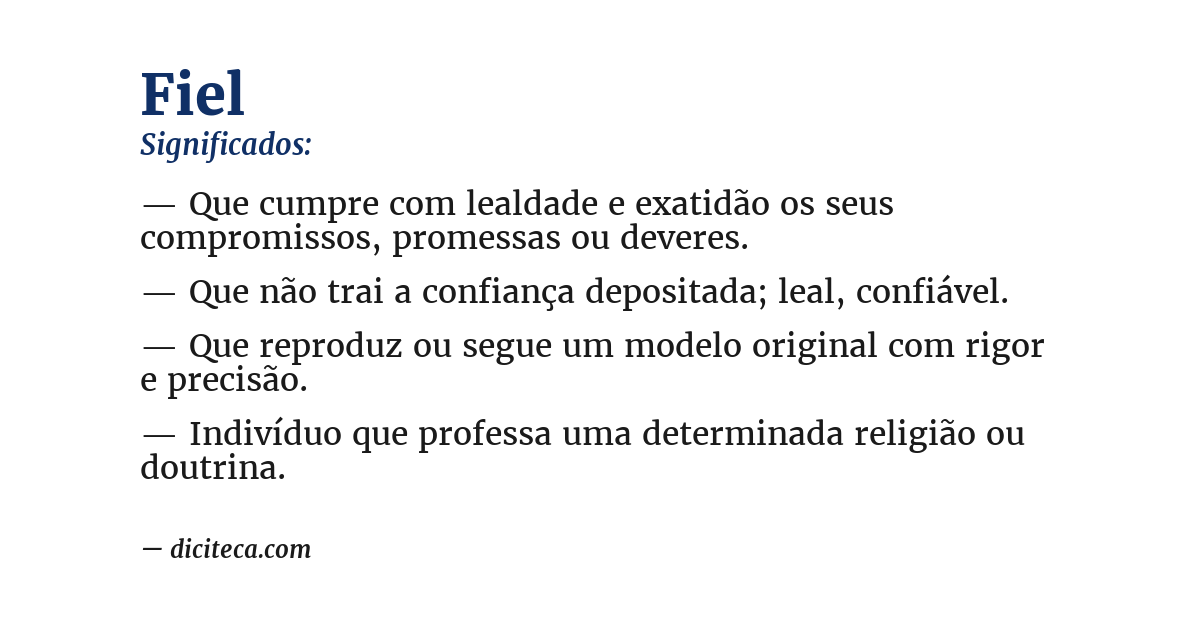 Significado de fiel