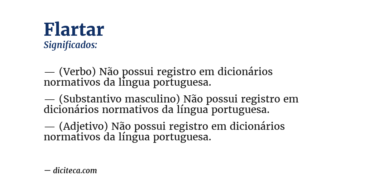 Significado de flartar