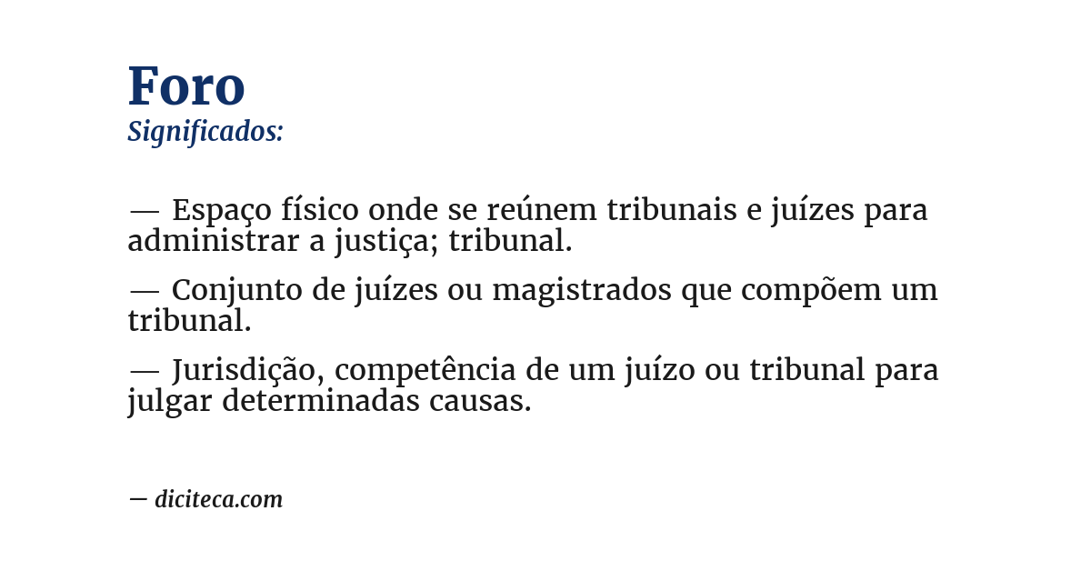 Significado de foro