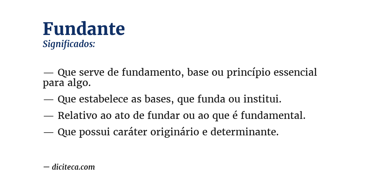 Significado de fundante