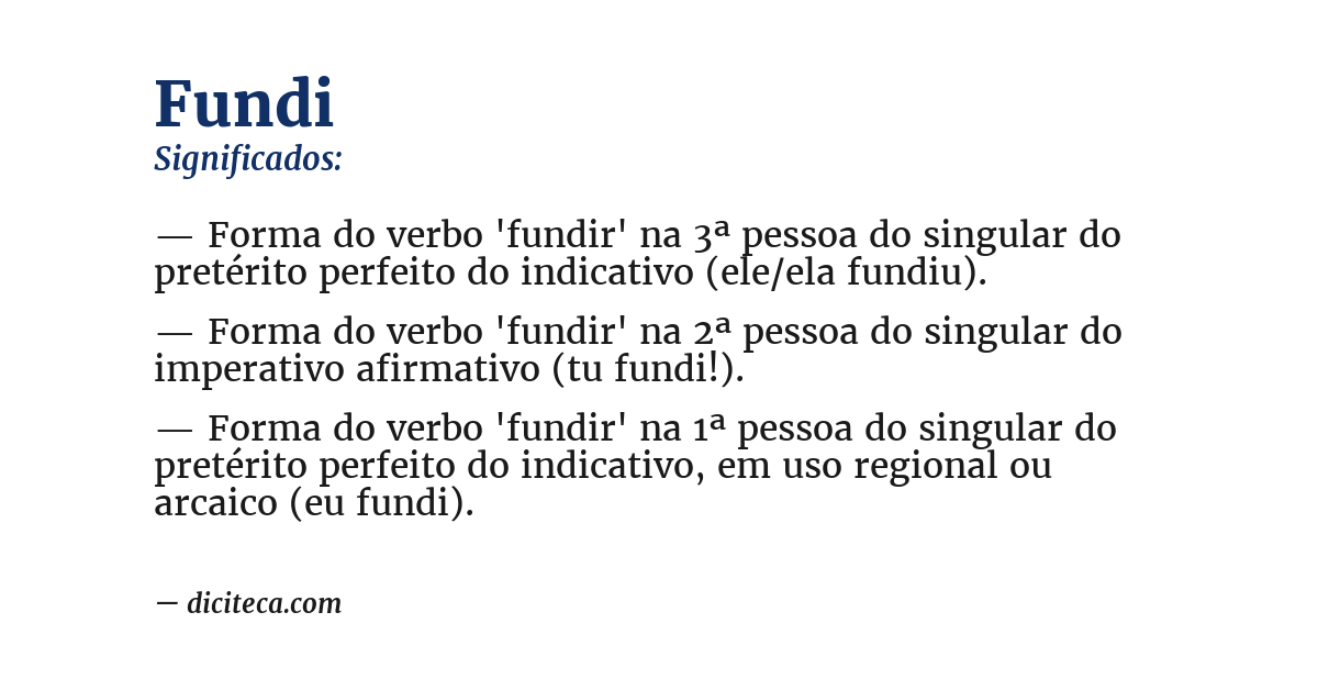 Significado de fundi