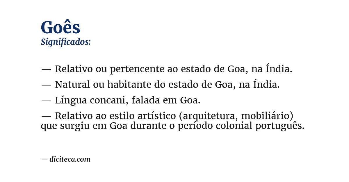 Significado de goês