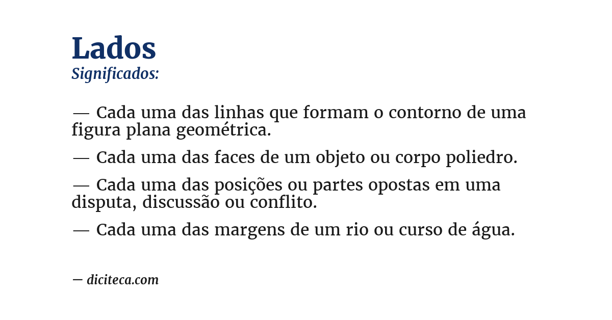 Significado de lados