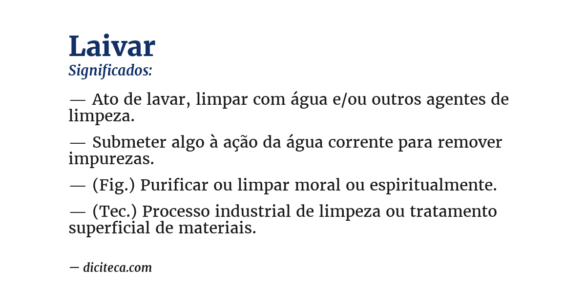 Significado de laivar