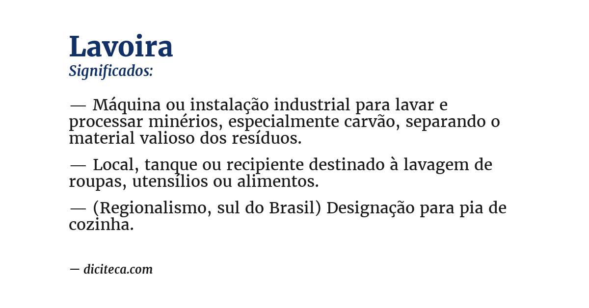 Significado de lavoira