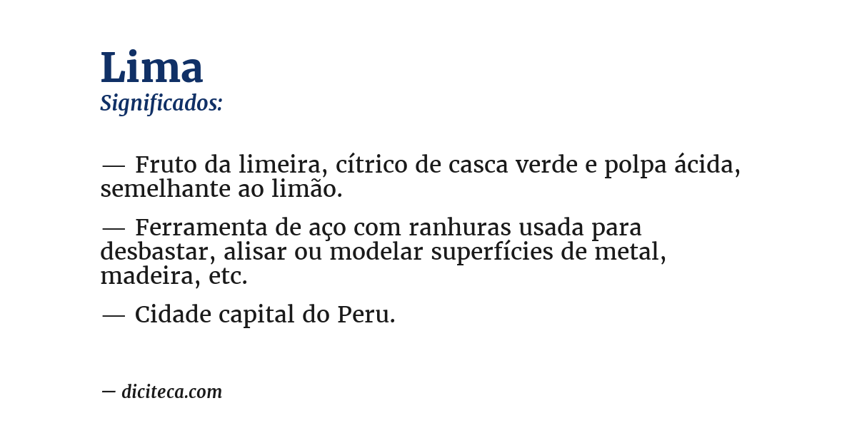 Significado de lima