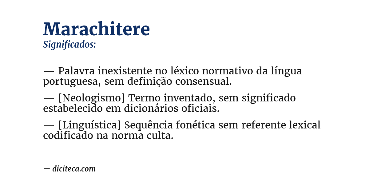 Significado de marachitere