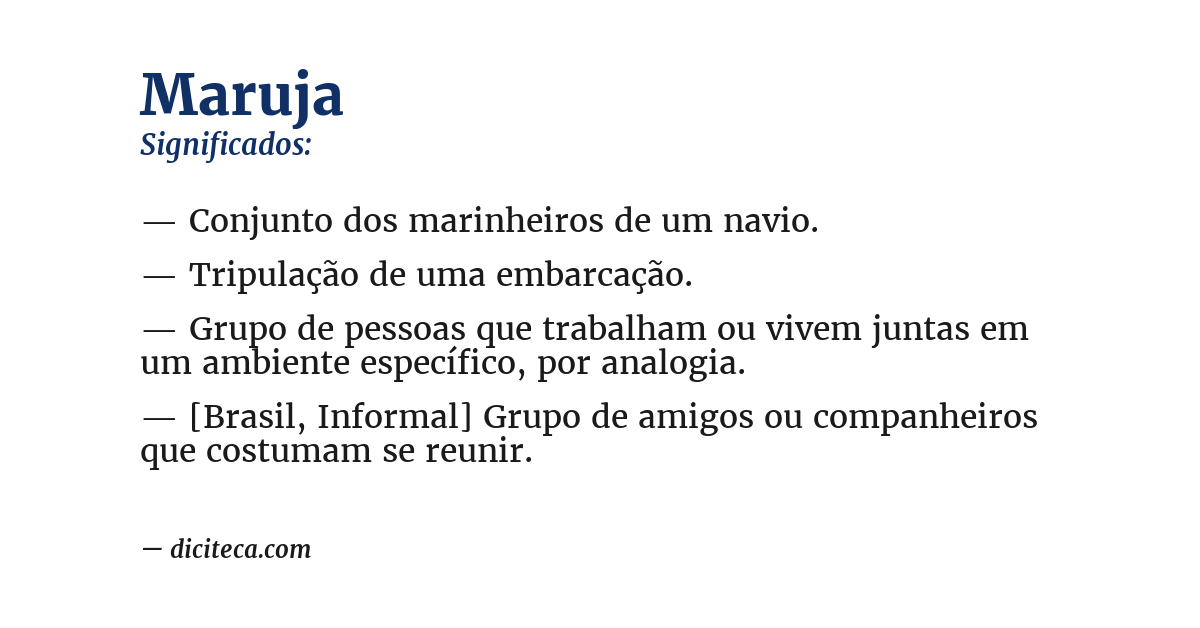 Significado de maruja