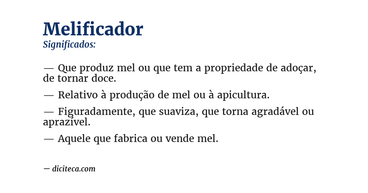 Significado de melificador