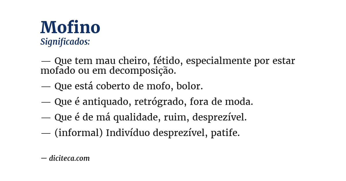 Significado de mofino