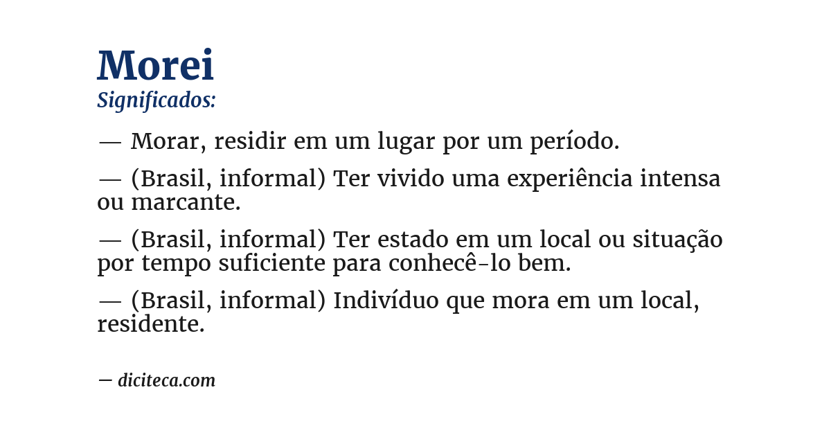 Significado de morei