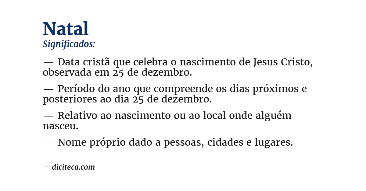 Significado de natal