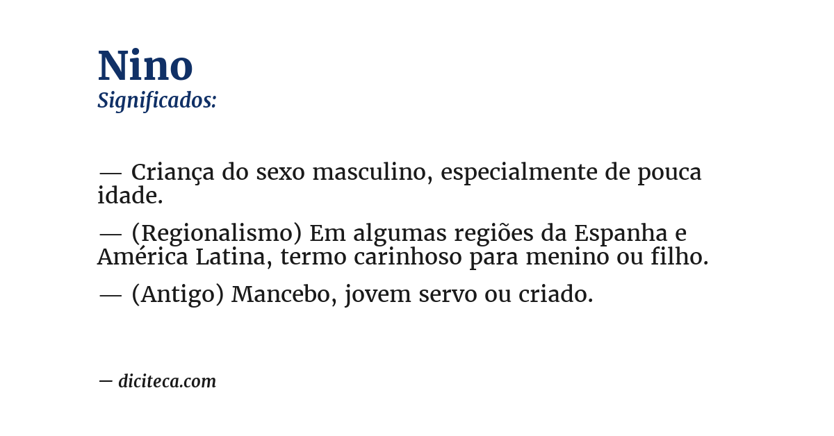 Significado de nino
