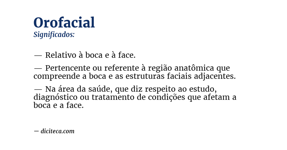 Significado de orofacial