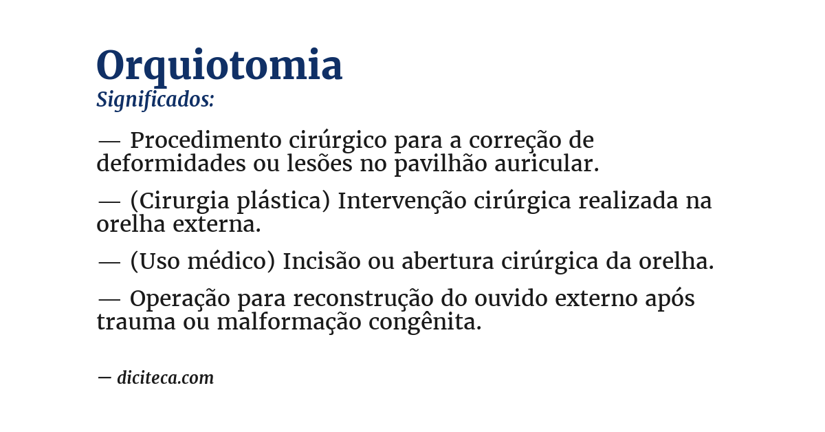 Significado de orquiotomia
