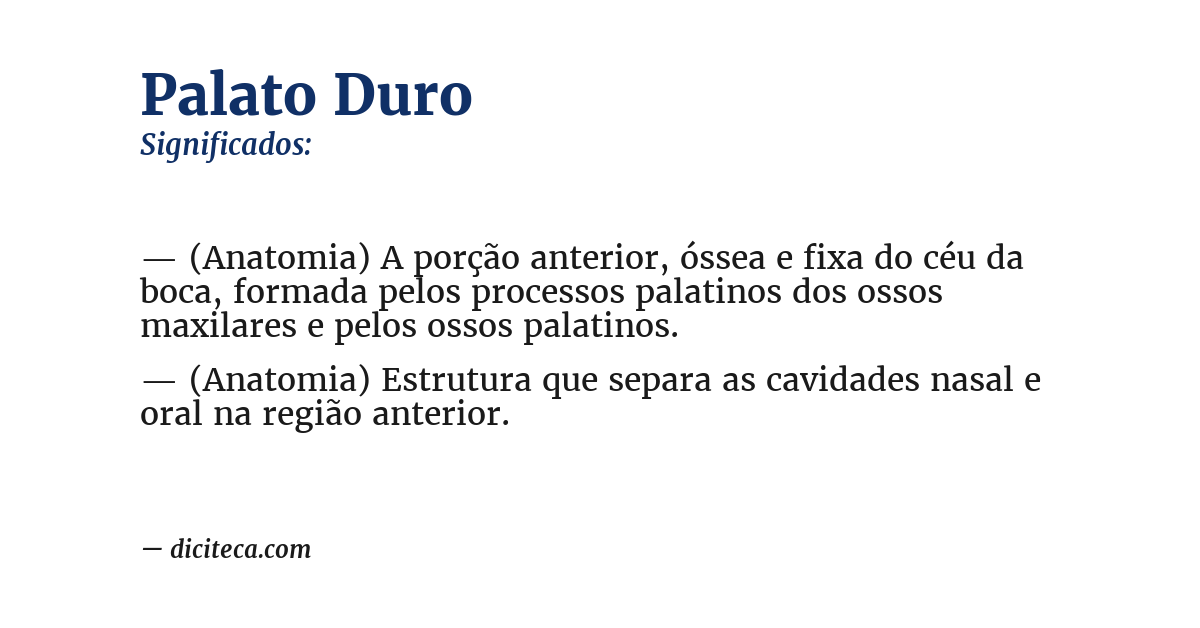 Significado de palato duro