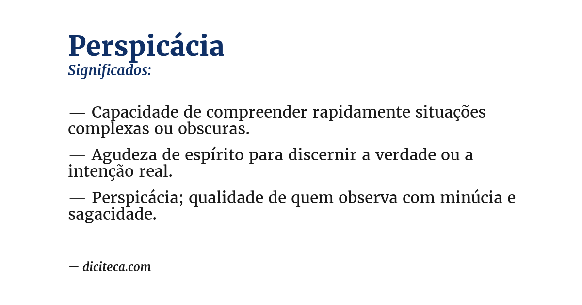 Significado de perspicácia