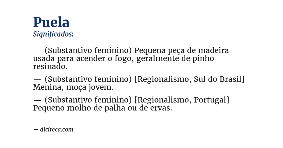 Significado de puela