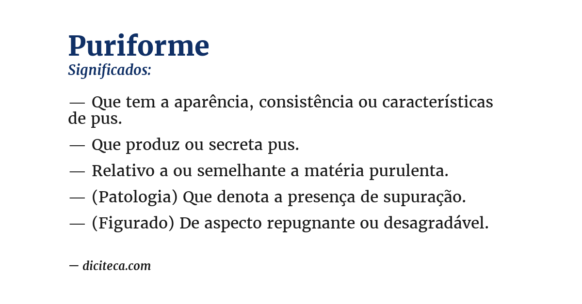 Significado de puriforme
