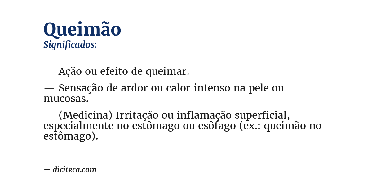 Significado de queimão