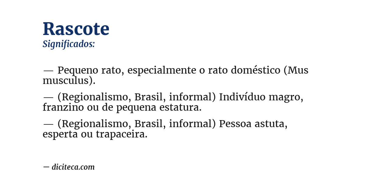 Significado de rascote