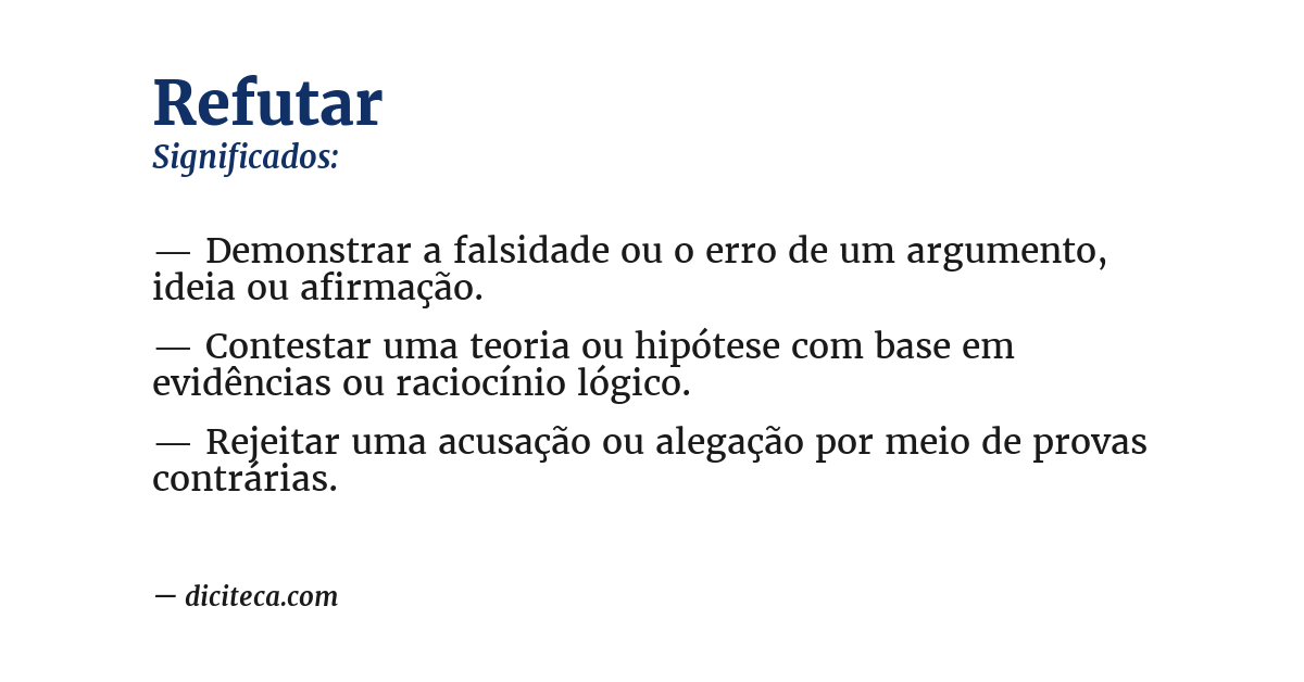 Significado de refutar