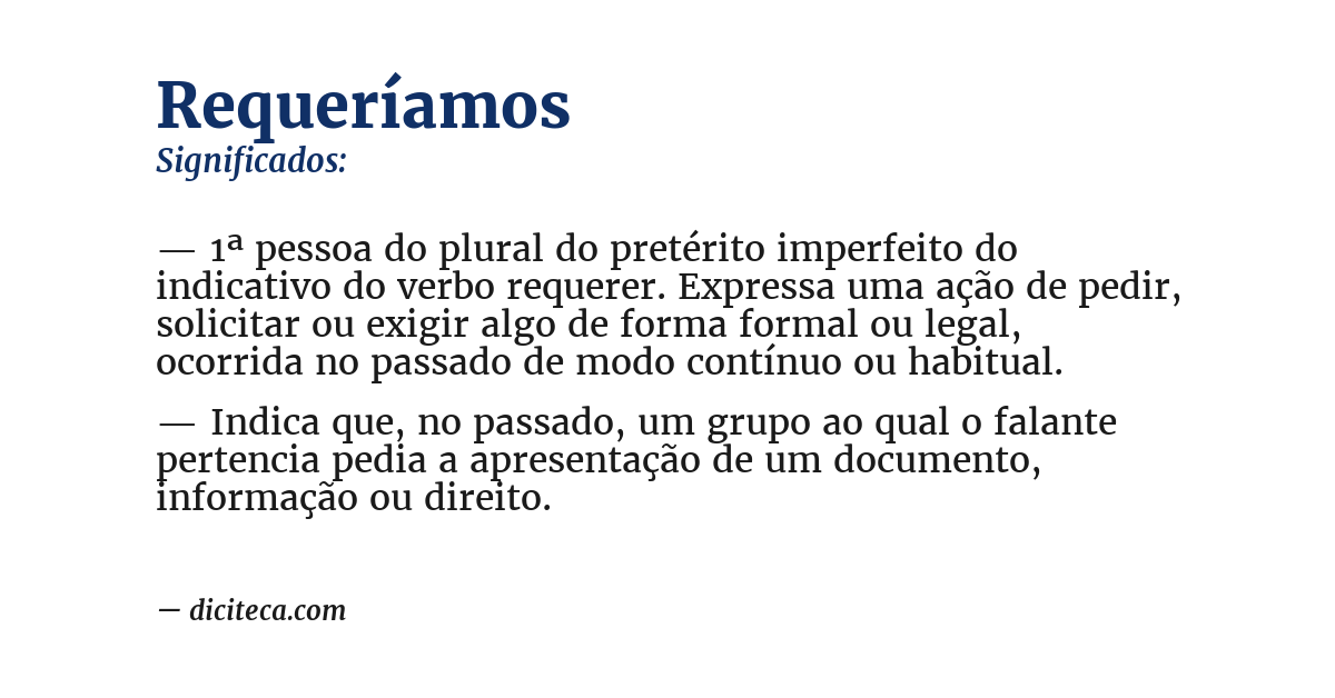 Significado de requeríamos
