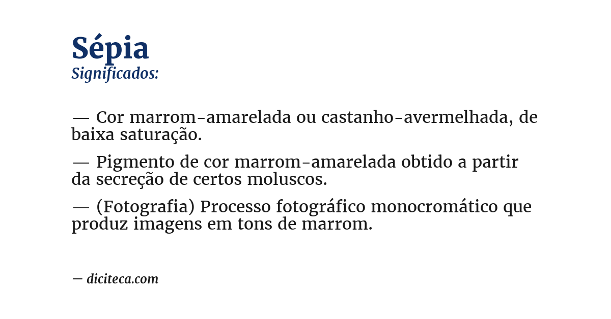 Significado de sépia