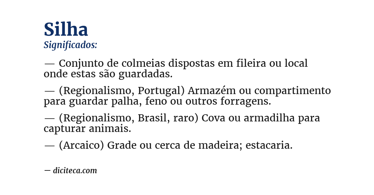 Significado de silha