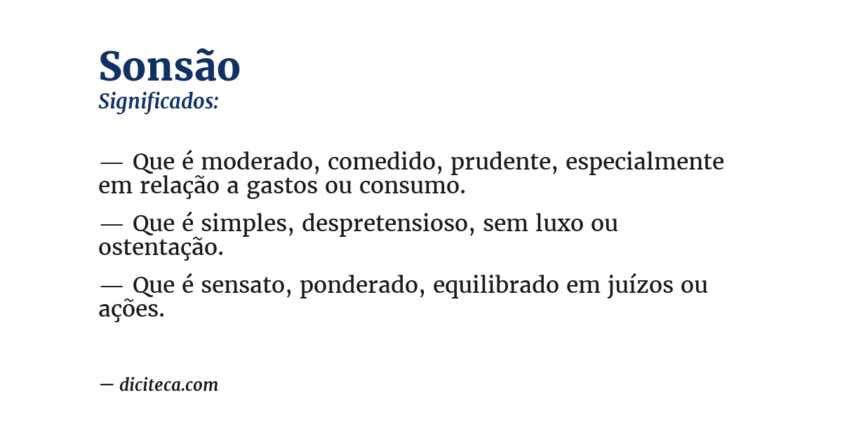Significado de sonsão