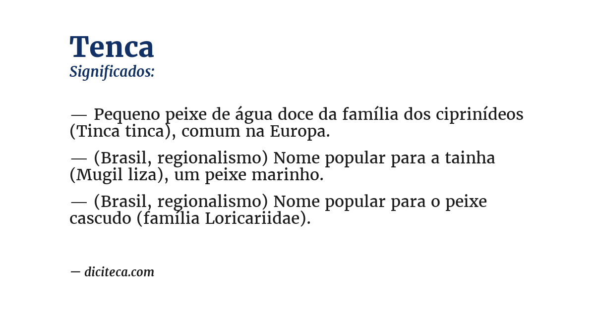 Significado de tenca