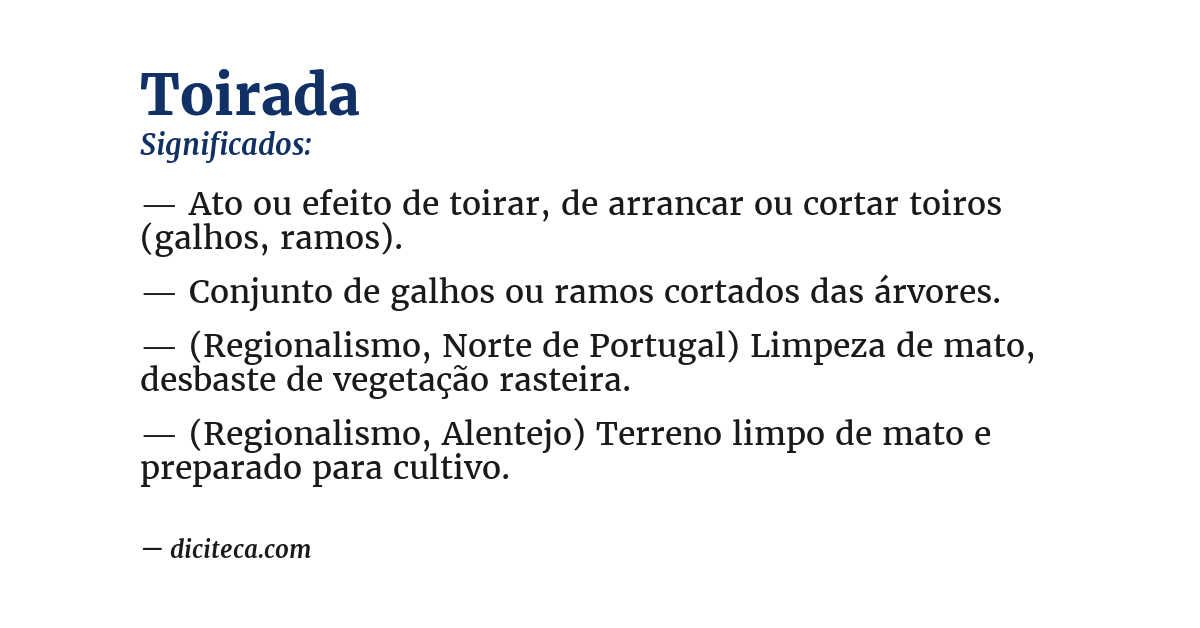 Significado de toirada
