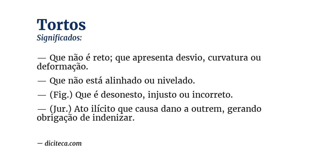 Significado de tortos