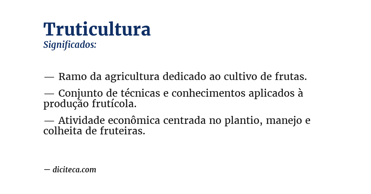 Significado de truticultura