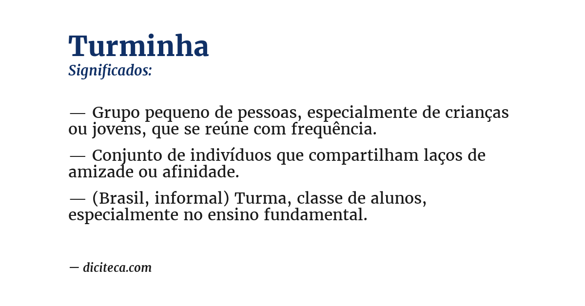 Significado de turminha