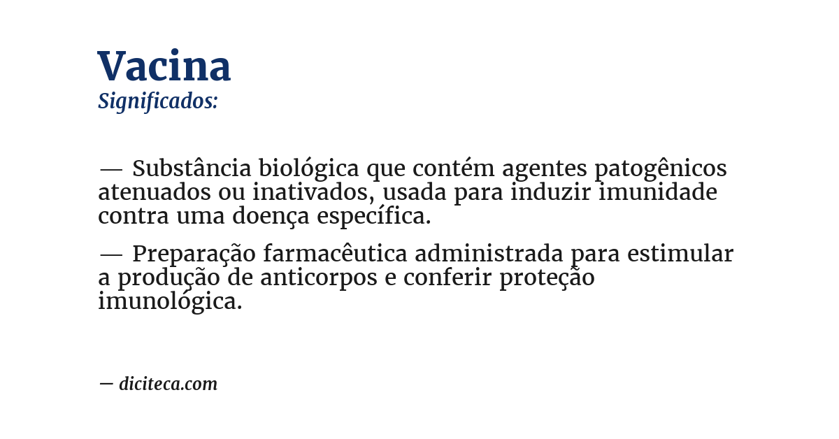 Significado de vacina