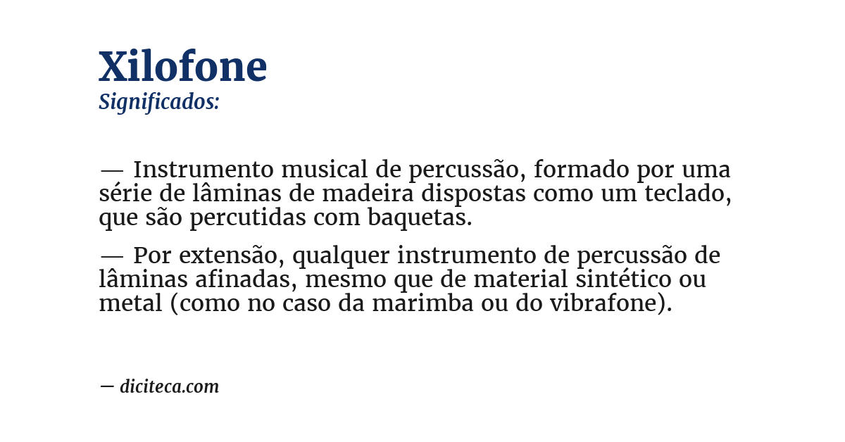 Significado de xilofone