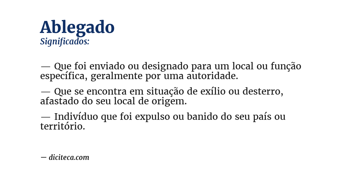 Significado de ablegado