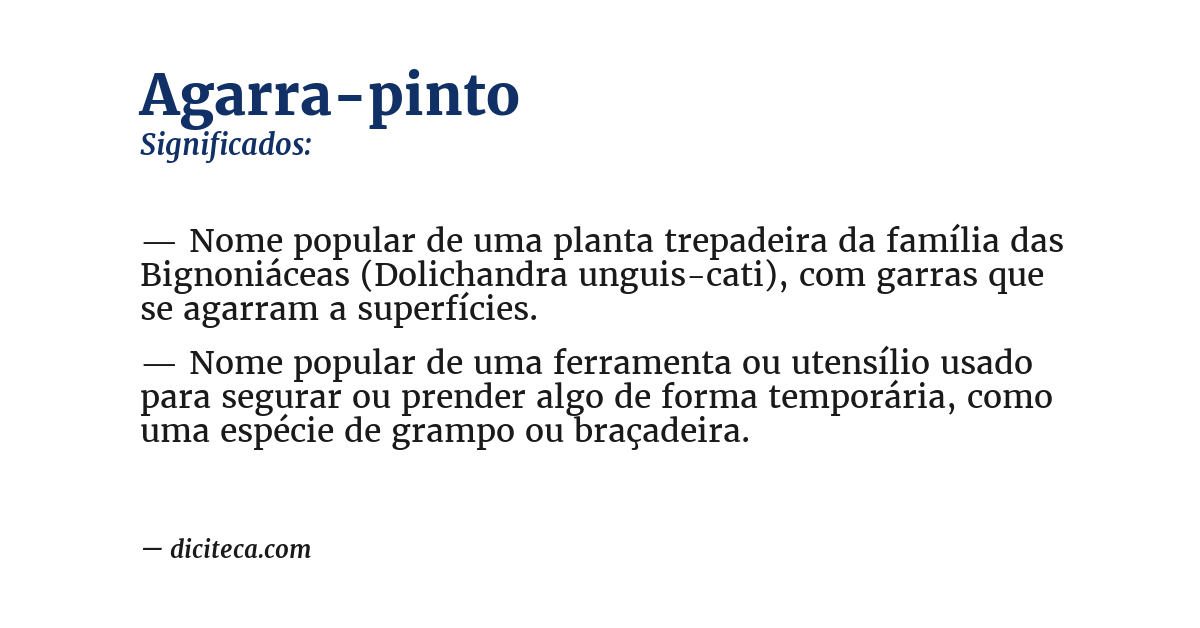 Significado de agarra-pinto