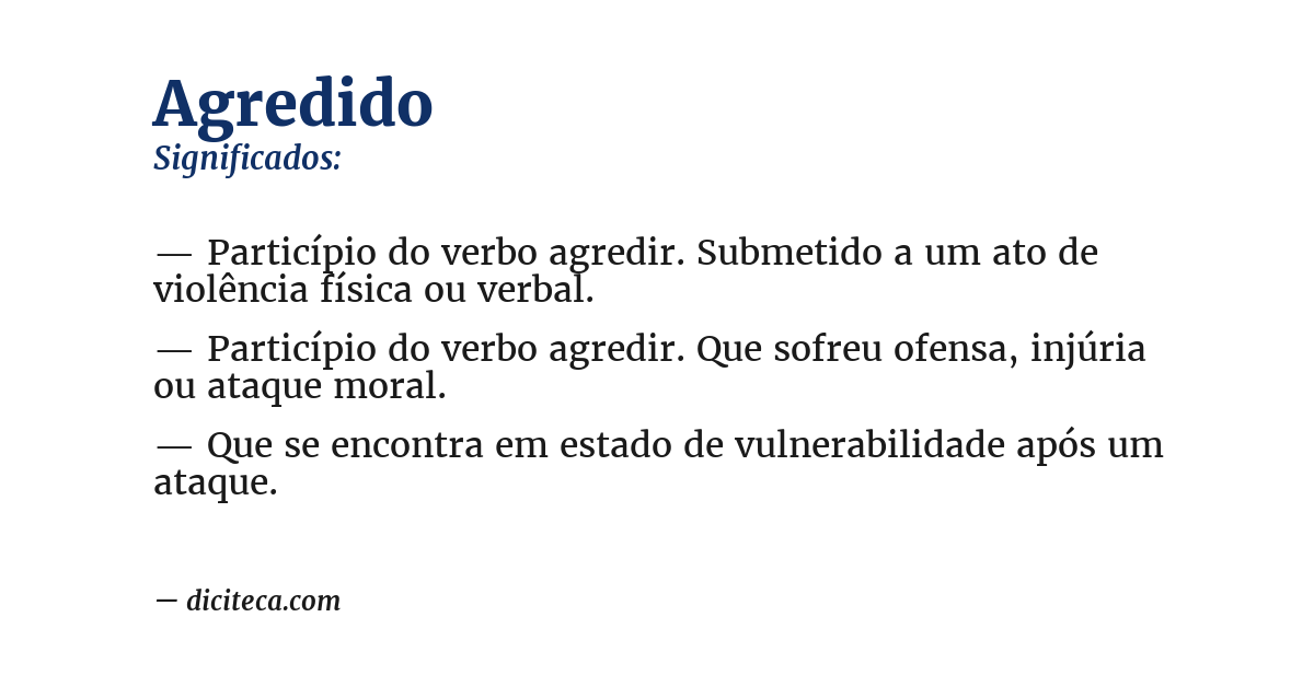 Significado de agredido