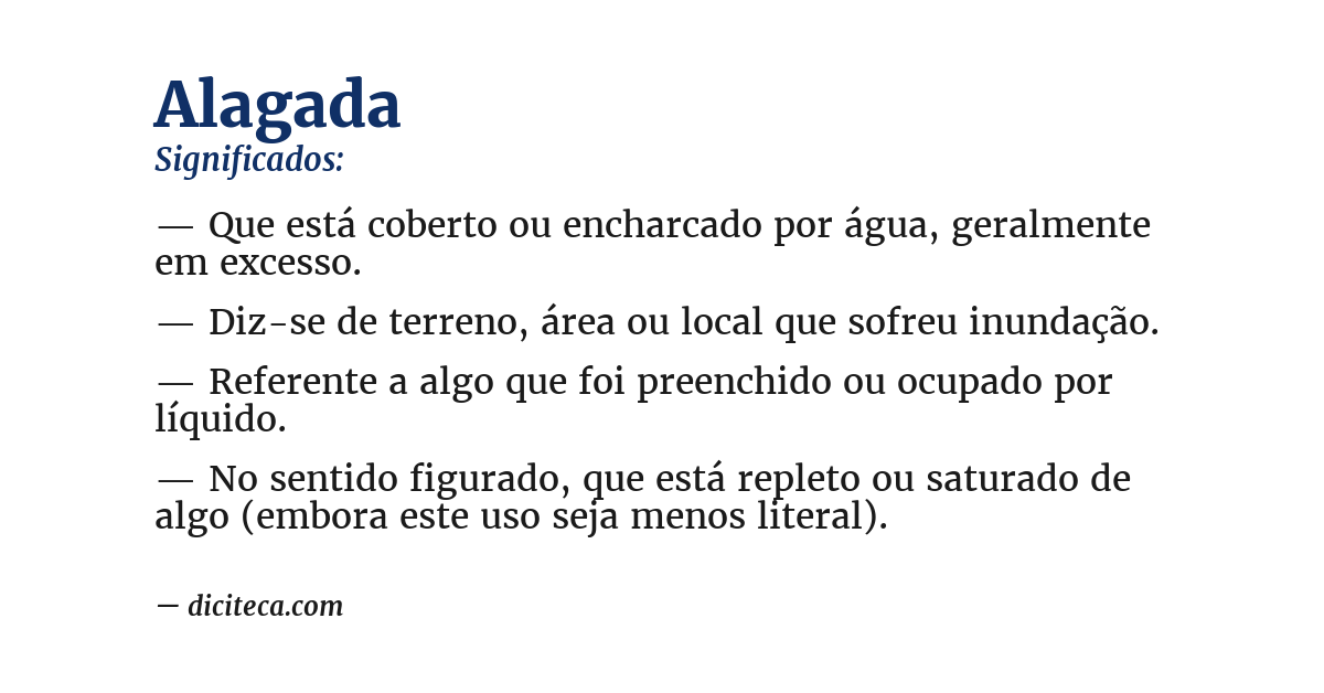 Significado de alagada