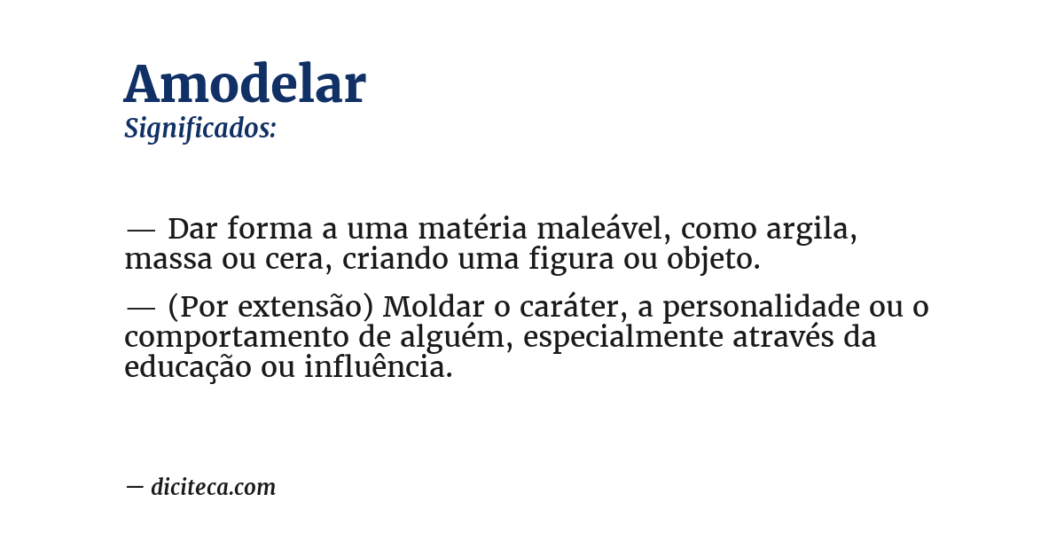 Significado de amodelar