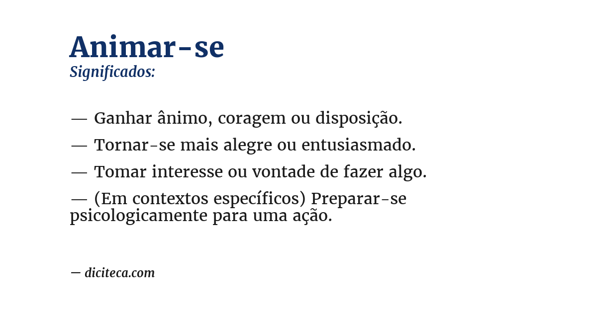 Significado de animar-se