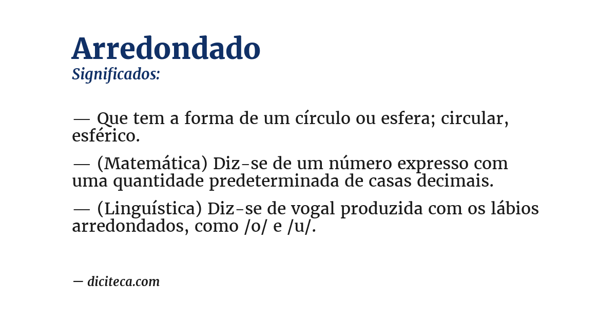 Significado de arredondado