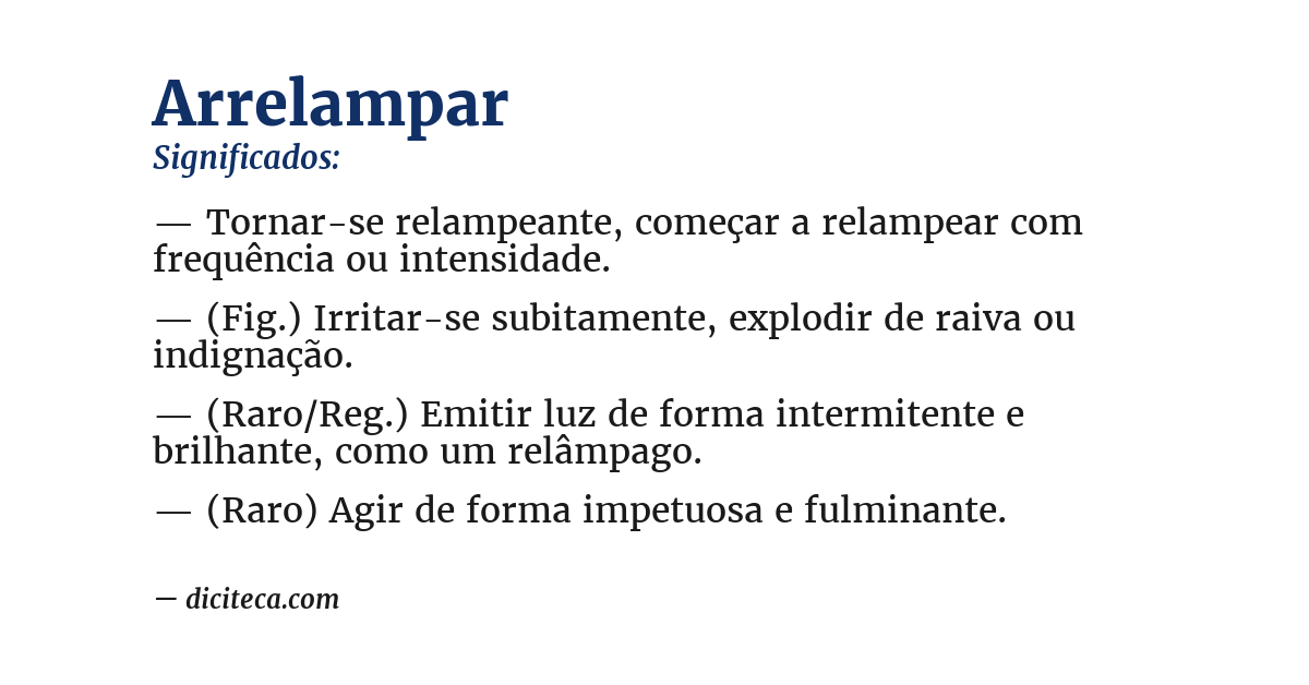 Significado de arrelampar